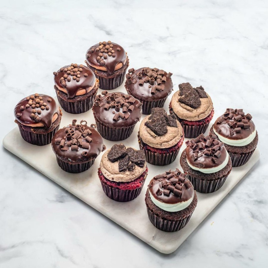 Foods Misha's Cupcakes Cupcakes | Chocolate Lovers Mini Cupcakes - 1 Dozen