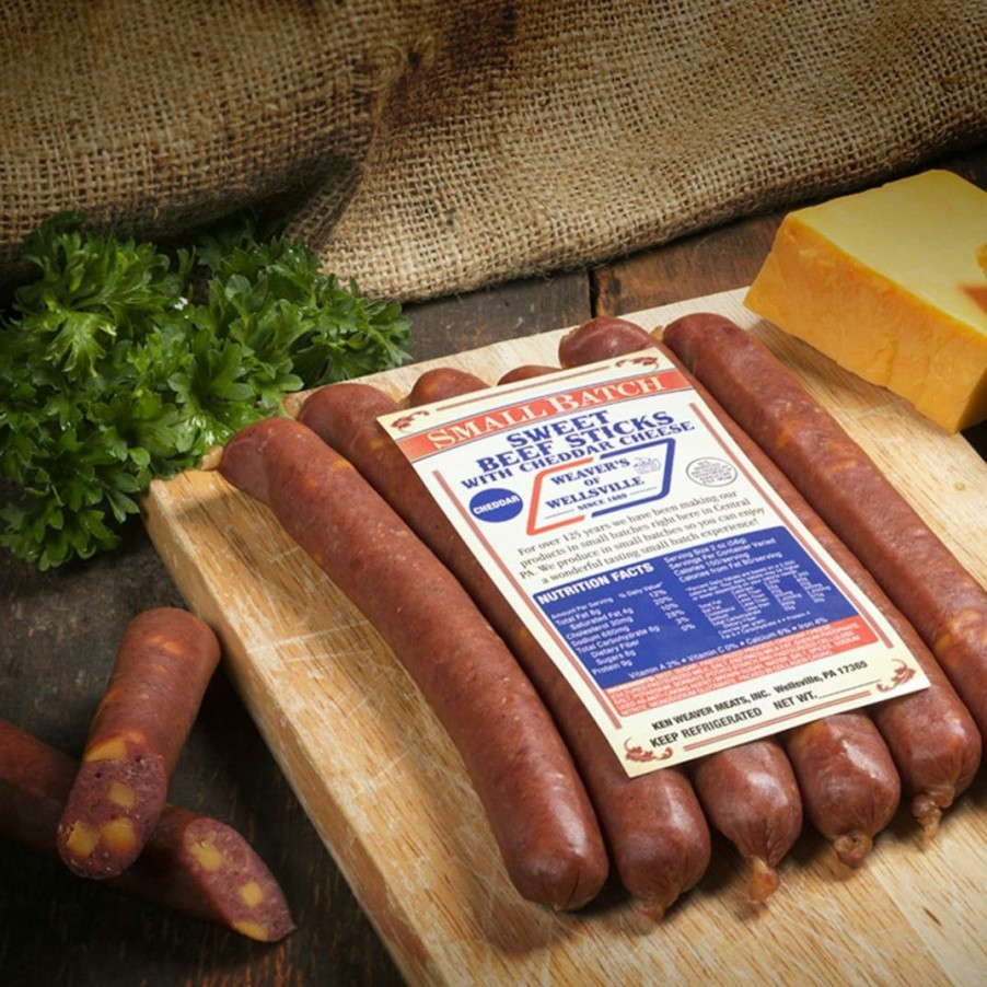 Foods Weaver's of Wellsville Sausages | Small Batch Beef Sticks - Choose Your Own 4 Pack