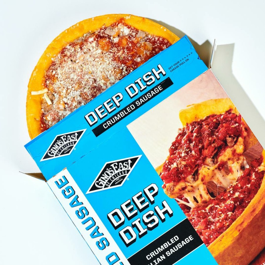 Foods Gino's East Chicago Deep Dish Pizza | Chicago Deep Dish Crumbled Sausage Pizza Box - 3 Pack