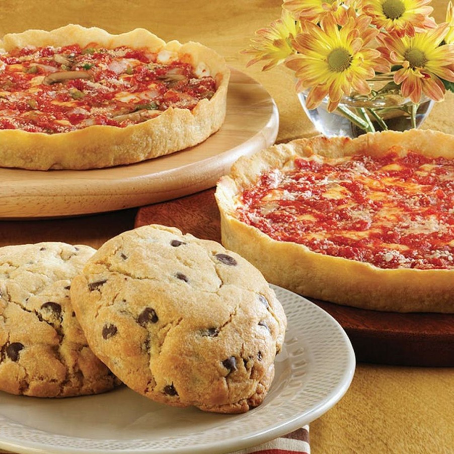 Foods Lou Malnati's Pizza Chocolate Chip Cookies | 2 Lou Malnati'S Deep Dish Pizzas + 2 Carol'S Cookies