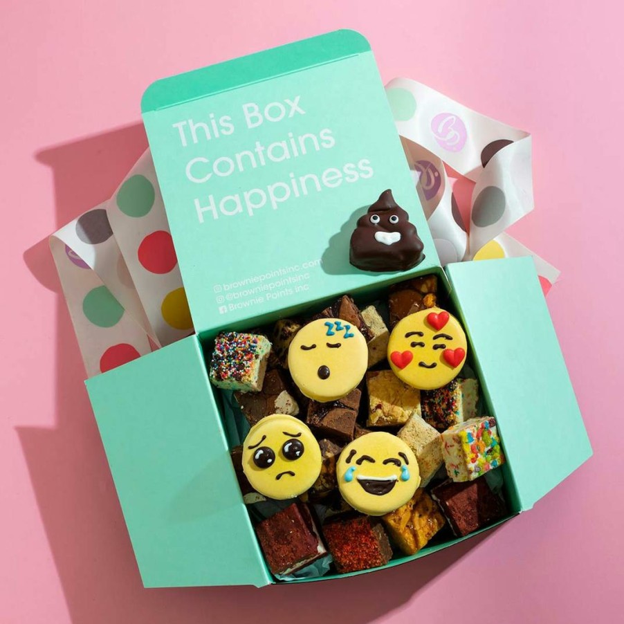 Foods Brownie Points Brownies | Emoji Brownies Gift Box