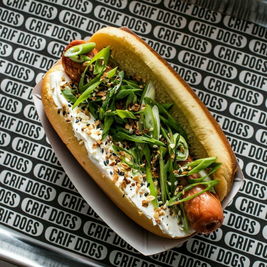 Foods Crif Dogs Hot Dogs | Everything Cream Cheese & Scallion Hot Dog Kit + Cocktail Mix For 6