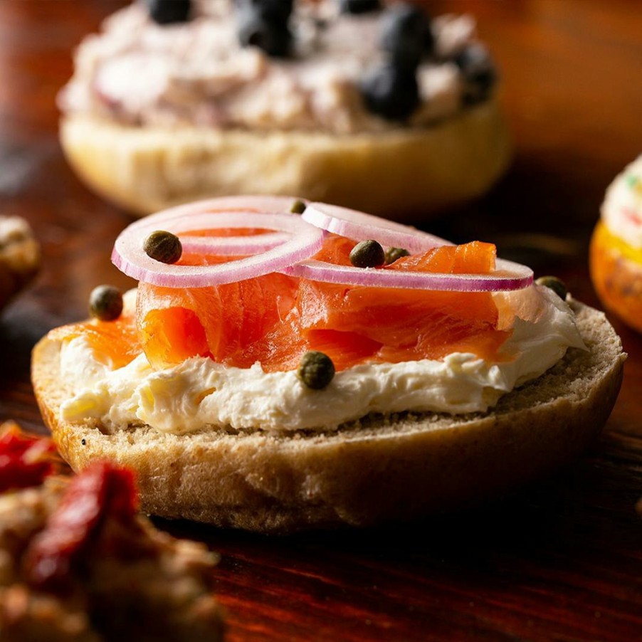 Foods Tompkins Square Bagels Cheese | The Eastsider Salmon Trio Bagel Kit For 6