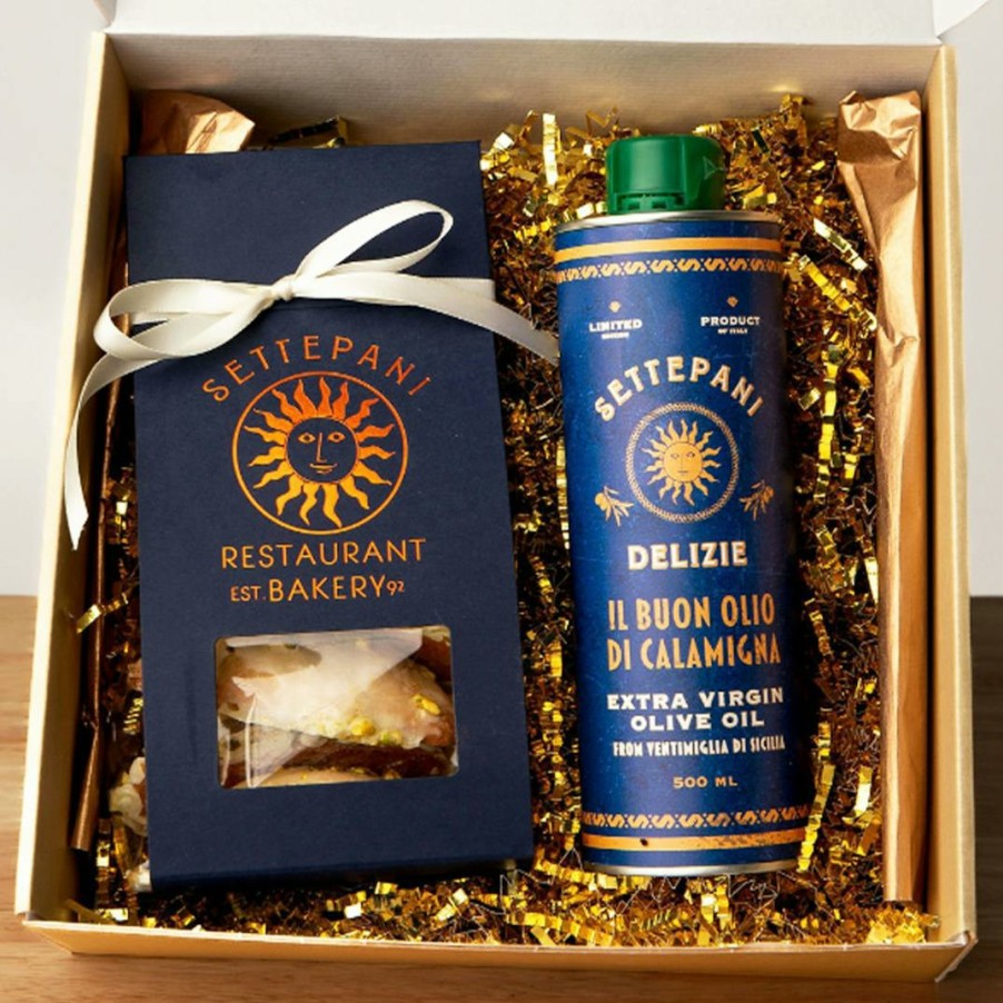 Foods Settepani Restaurant & Bakery Cookie Gifts | Buccellati Cookies & Settepani Olive Oil Gift Box