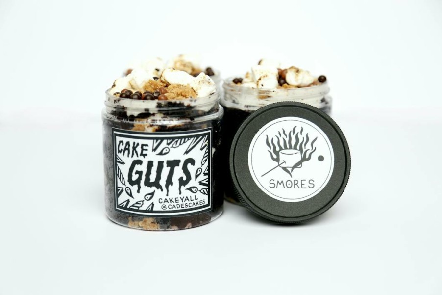 Foods Cades Cakes Cake Jars | S'Mores Cake Guts