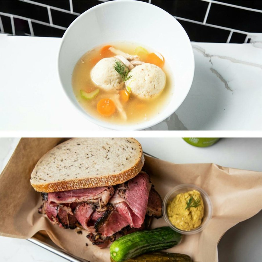 Foods The Borscht Belt Delicatessen Pastrami Sandwiches | Sandwich Kit + Matzo Ball Soup For 4-6