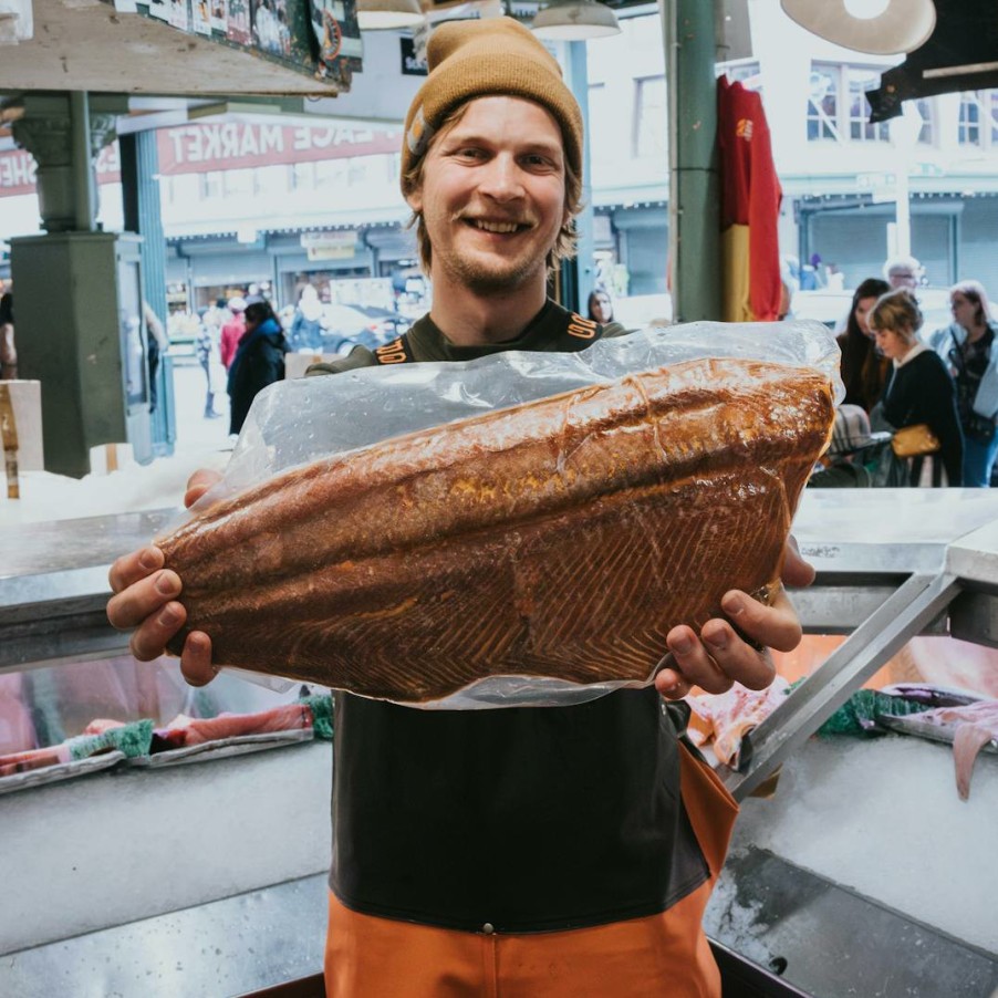 Foods Pike Place Fish Market Fish | Whole Side Smoked King Salmon, Wild, 3.5 Lbs