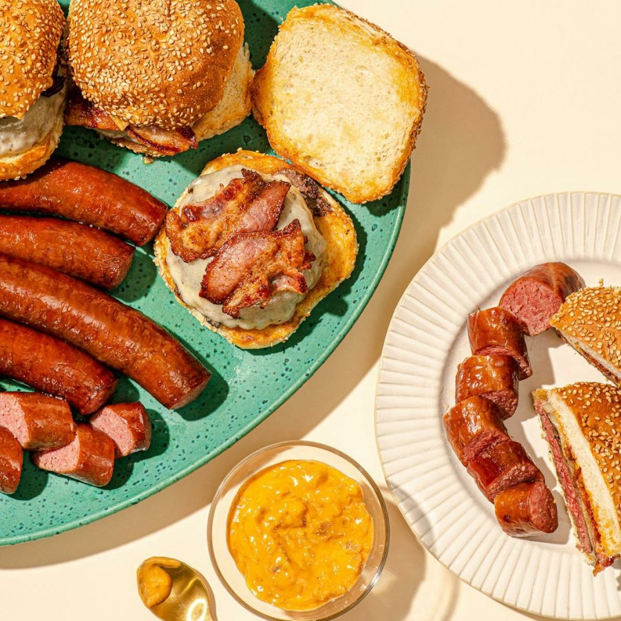 Foods Gramercy Tavern Sausages | Gramercy Tavern Burger + Kielbasa Combo