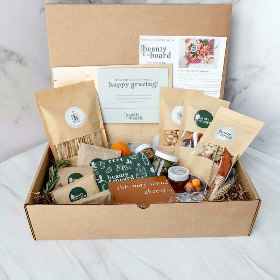 Foods Beauty & The Board Cheese | Cheese & Charcuterie Board Kit For 6-8