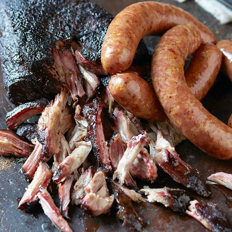 Foods Joe's KC BBQ Pulled Pork | Hog Heaven - Pulled Pork + Sausage Links