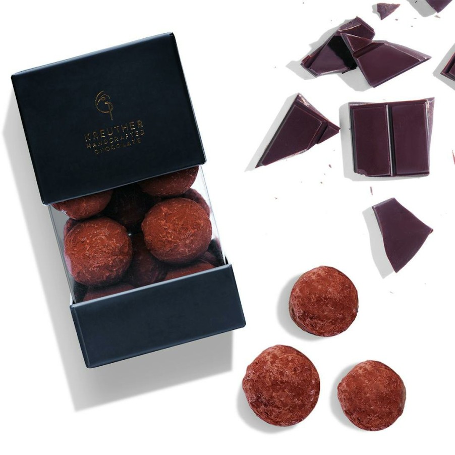 Foods Kreuther Handcrafted Chocolate Chocolate | Dark Chocolate Salted Caramel Ganache Truffles - 24 Pack