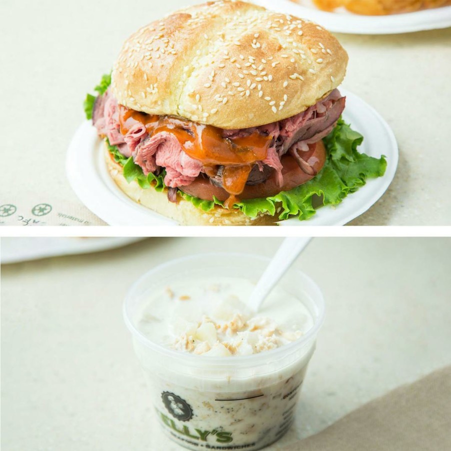 Foods Kelly's Roast Beef Sandwich Kits | Signature Roast Beef Sandwich Kit + New England Clam Chowder For 4