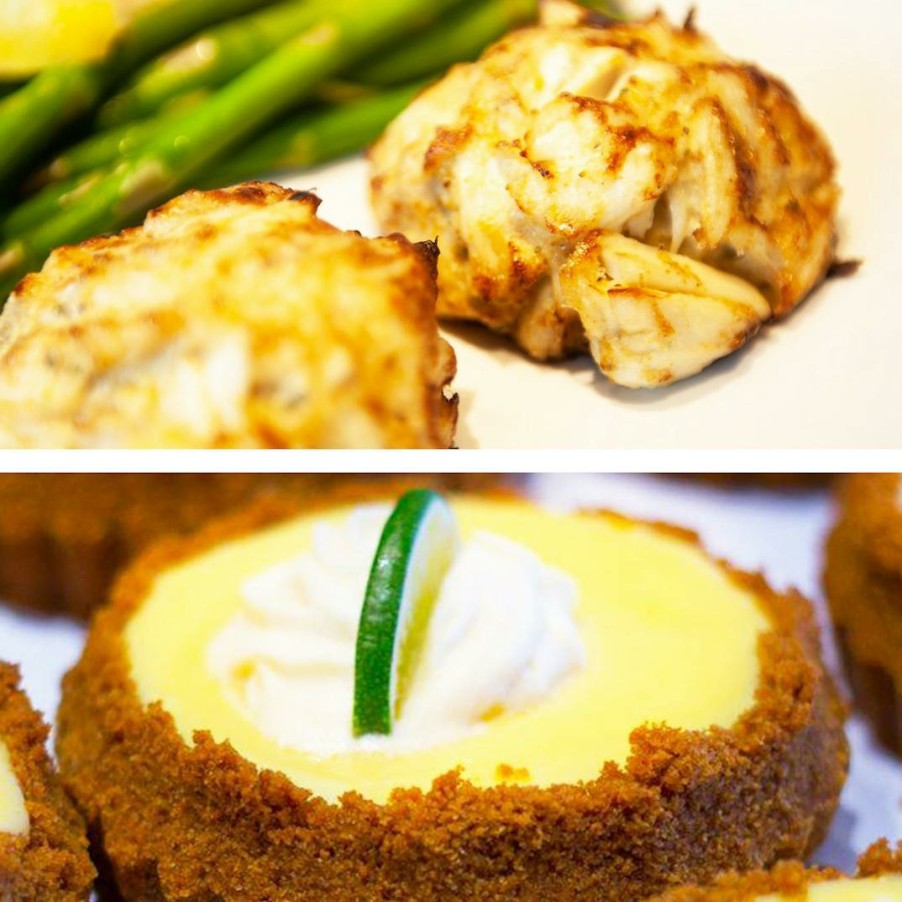 Foods O'Donnell's Market Pastries | Jumbo Lump Crab Cakes + Key Lime Tarts - 4 Pack