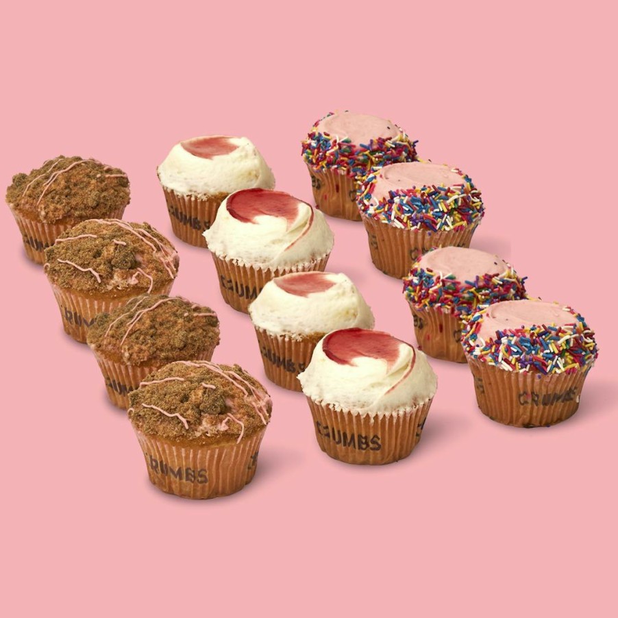 Foods Crumbs Bakeshop Cupcakes | Berry Lovers Jumbo Cupcakes - 12 Pack