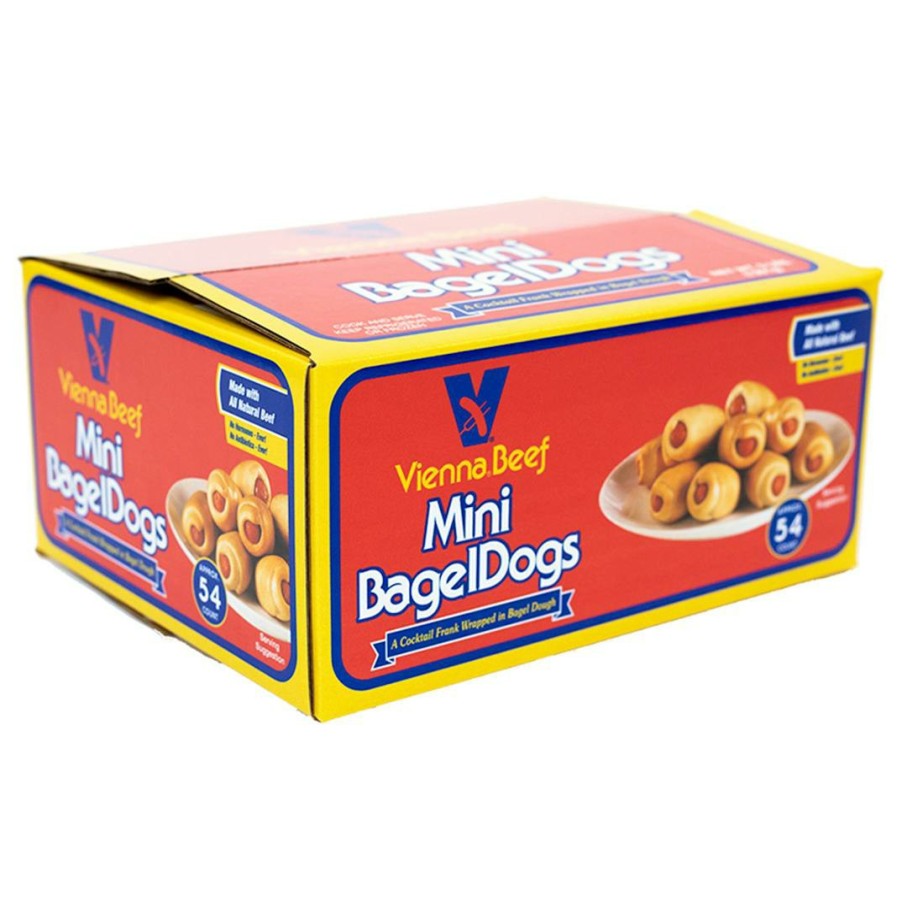 Foods Vienna Beef Hot Dogs Hot Dogs | Vienna Beef Mini Bageldogs - 54 Pack