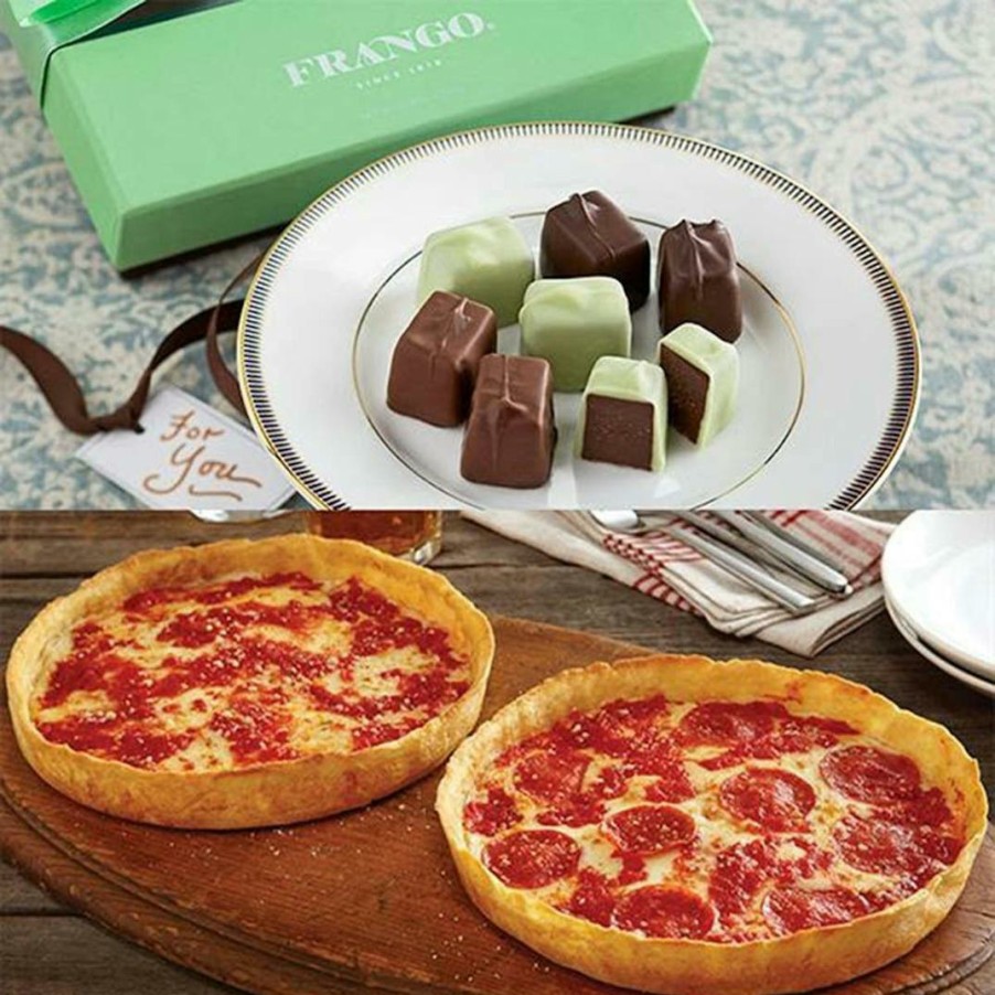 Foods Lou Malnati's Pizza Chicago Deep Dish Pizza | 2 Lou Malnati'S Deep Dish Pizzas + Frango Mint Chocolate Trio Box