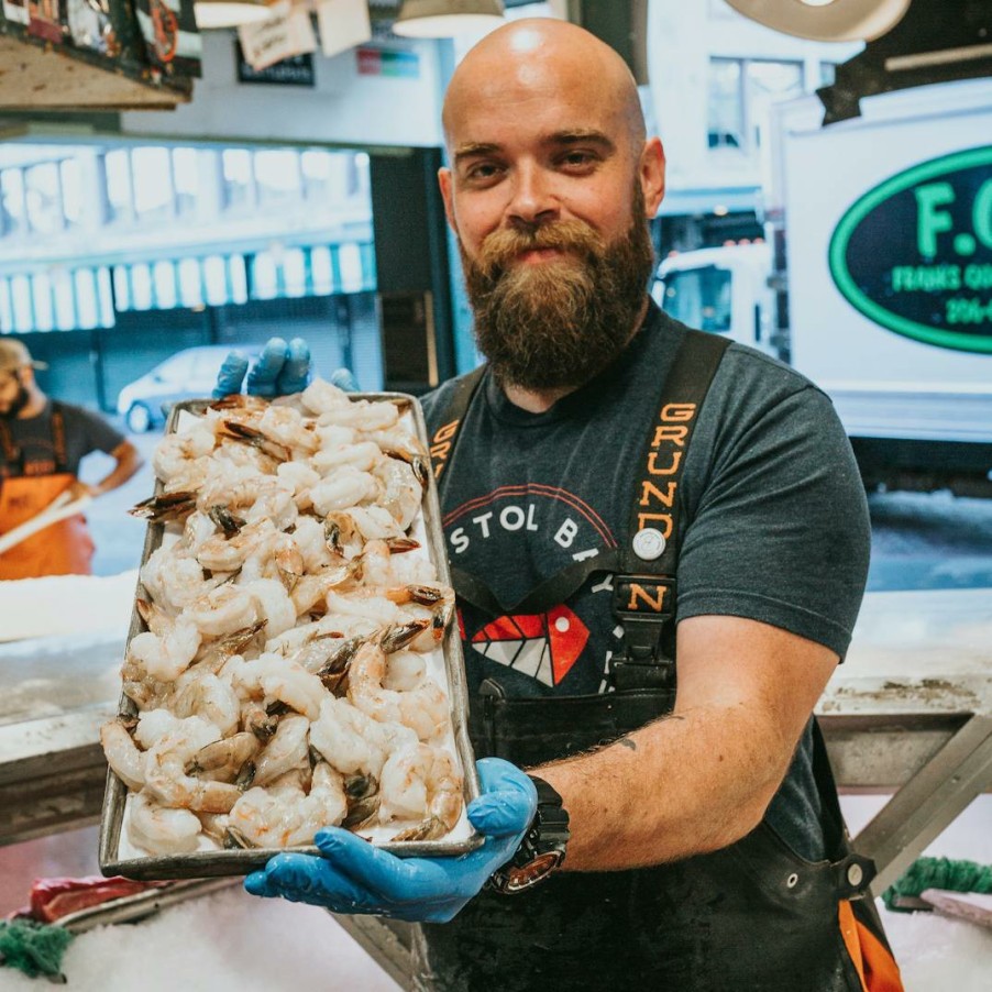 Foods Pike Place Fish Market Fish | Peeled & Deveined White Shrimp - Wild, Usa, 1 Lb