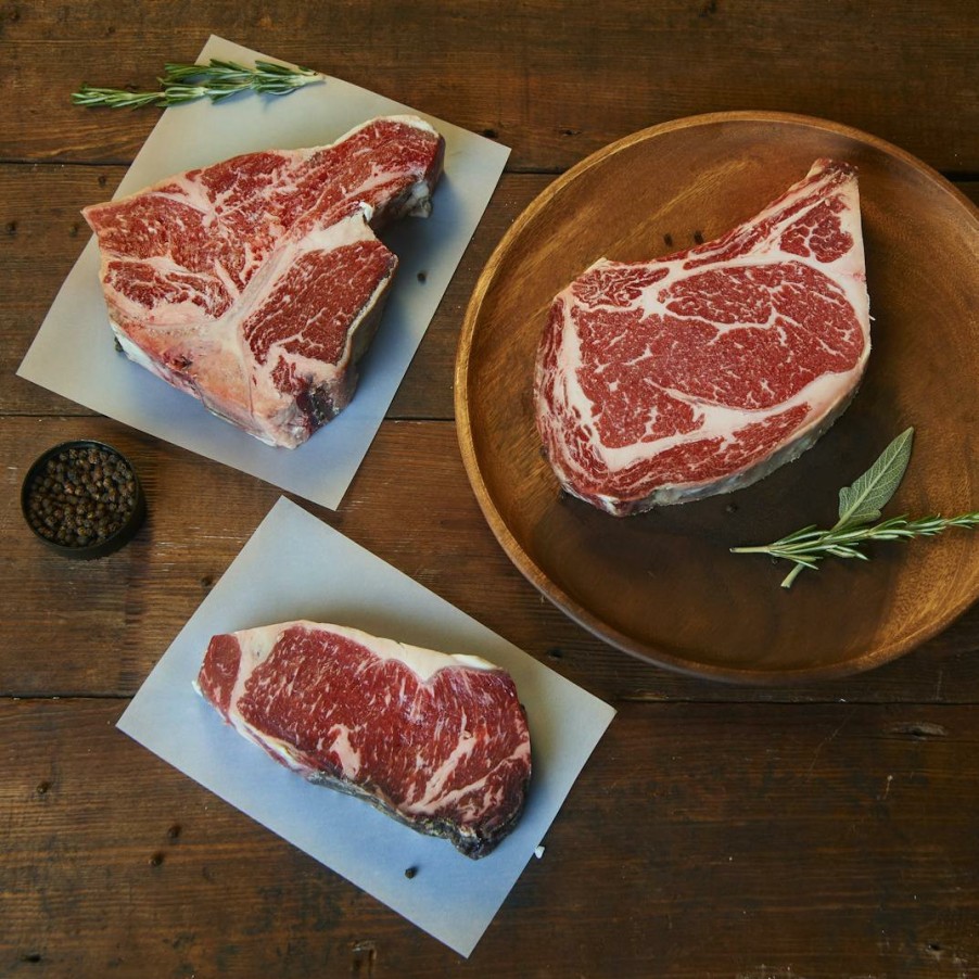 Foods Meats by Linz Steaks | Dry-Aged Upper Choice Steak Sampler - 6 Pack