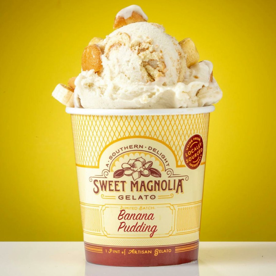 Foods Sweet Magnolia Gelato Ice Cream | Banana Pudding Gelato - 4 Pints