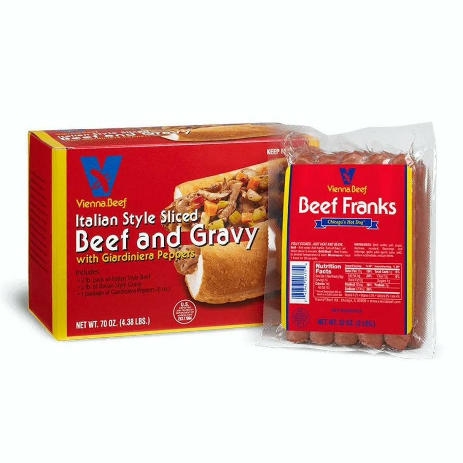 Foods Vienna Beef Hot Dogs Hot Dogs | Chicago Lover'S Combo Kit