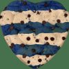 Foods Baked in Color Brownies | Blue & White Giant Heart Shaped Brownie Oreo Cookie Cake