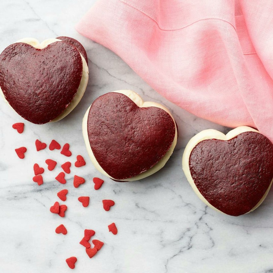 Foods Tico's Whoopies Cookies | Heart-Shaped Red Velvet Whoopie Pies - 12 Pack