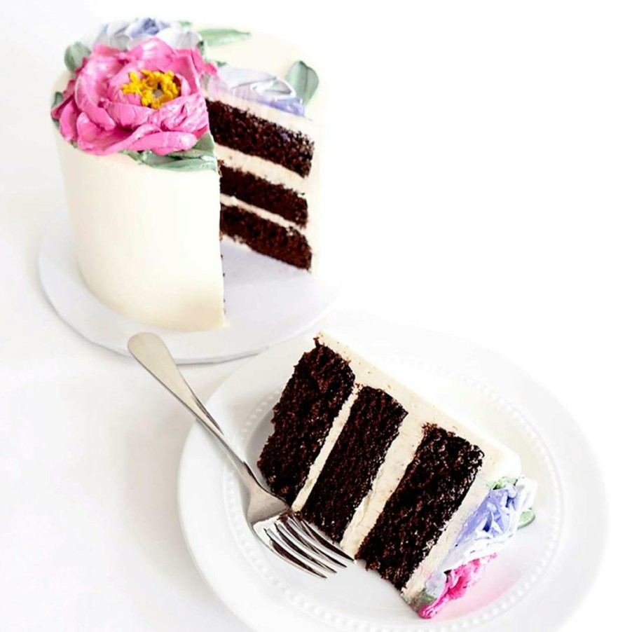 Foods Miri Nadler Cakes Chocolate Cakes | Floral Decorated Chocolate Cake