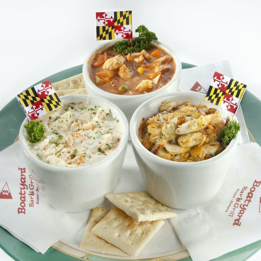 Foods Boatyard Bar & Grill Crab | Sip & Dip - Maryland Crab Soup And Dip Combo