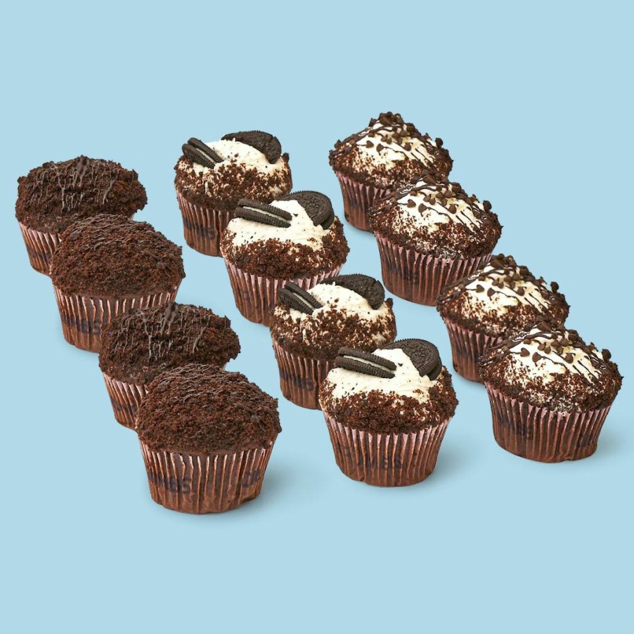 Foods Crumbs Bakeshop Cupcakes | Chocolate Lovers Jumbo Cupcakes - 12 Pack