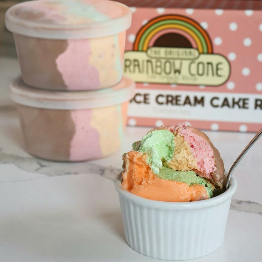 Foods The Original Rainbow Cone Ice Cream | Original Rainbow Cone Ice Cream - 4 Quarts