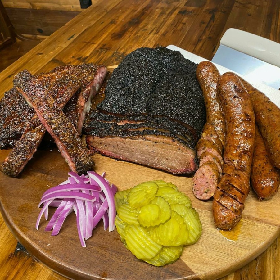 Foods Terry Black's Barbecue Ribs | Game Day Party Pack - 1/2 Brisket, Pork Ribs, And Sausage