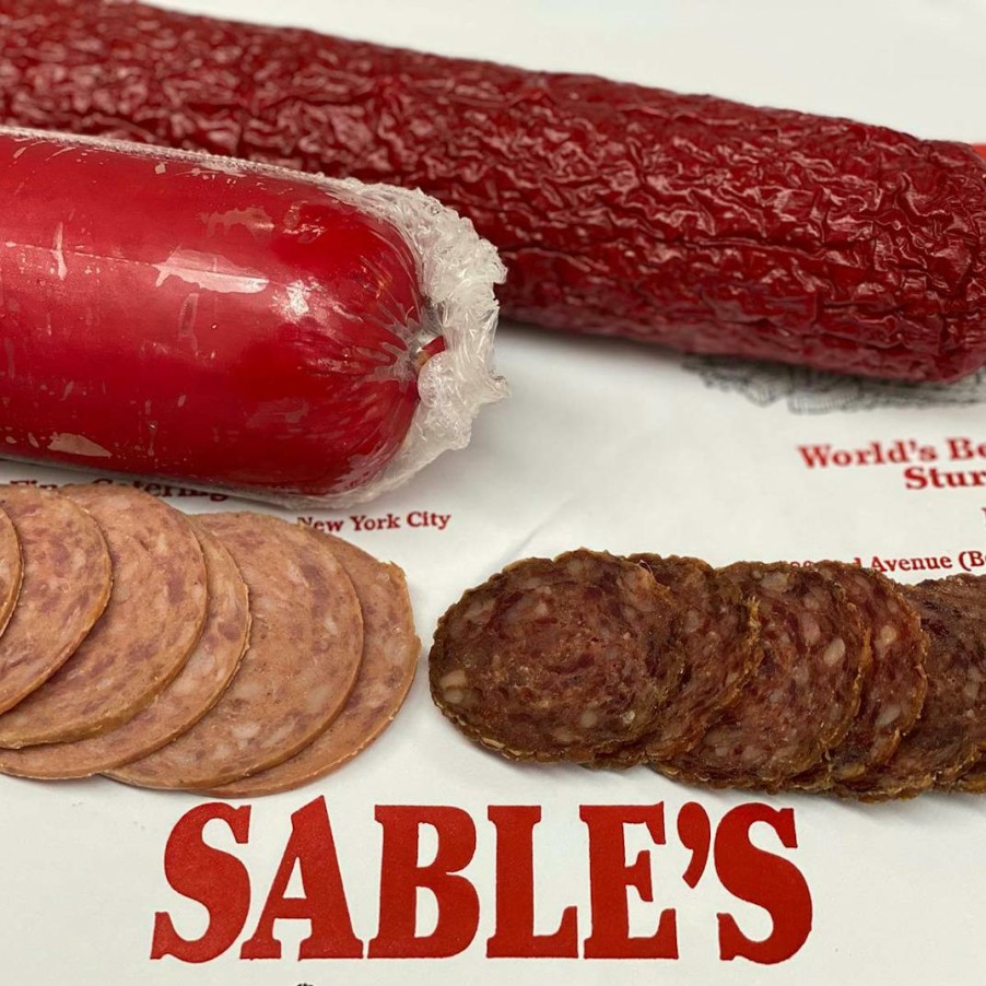 Foods Sable's Smoked Fish Deli Meats | Whole Kosher Hard Salami - 1.25 Lbs.