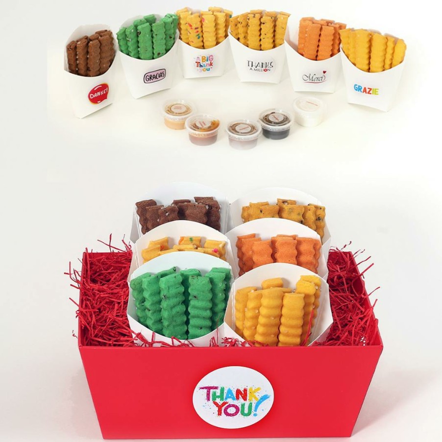 Foods The Cookie Joint Cookie Samplers | Thank You Cookie Fries Gift Basket - 6 Cartons