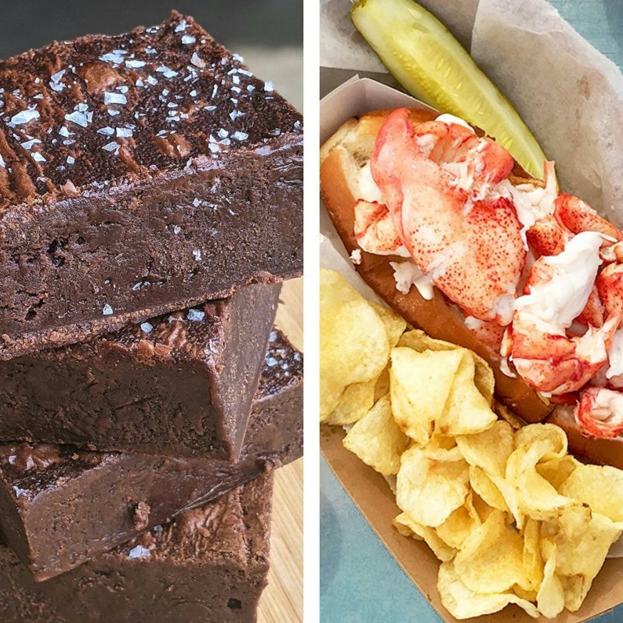 Foods McLoons Lobster Shack Lobster Rolls | Maine Lobster Roll Kit + Sea Salt Brownies