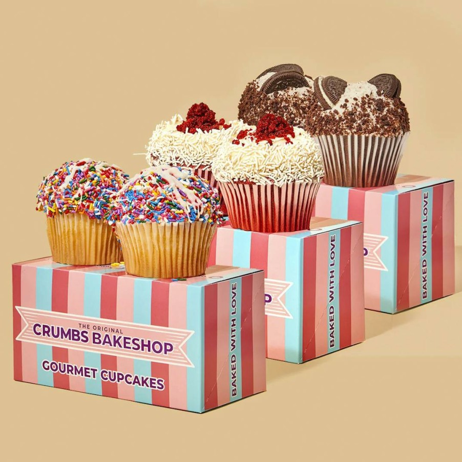 Foods Crumbs Bakeshop Cupcakes | Jumbo Cupcakes + Mini Cookie Jars Best Seller - 9 Pack