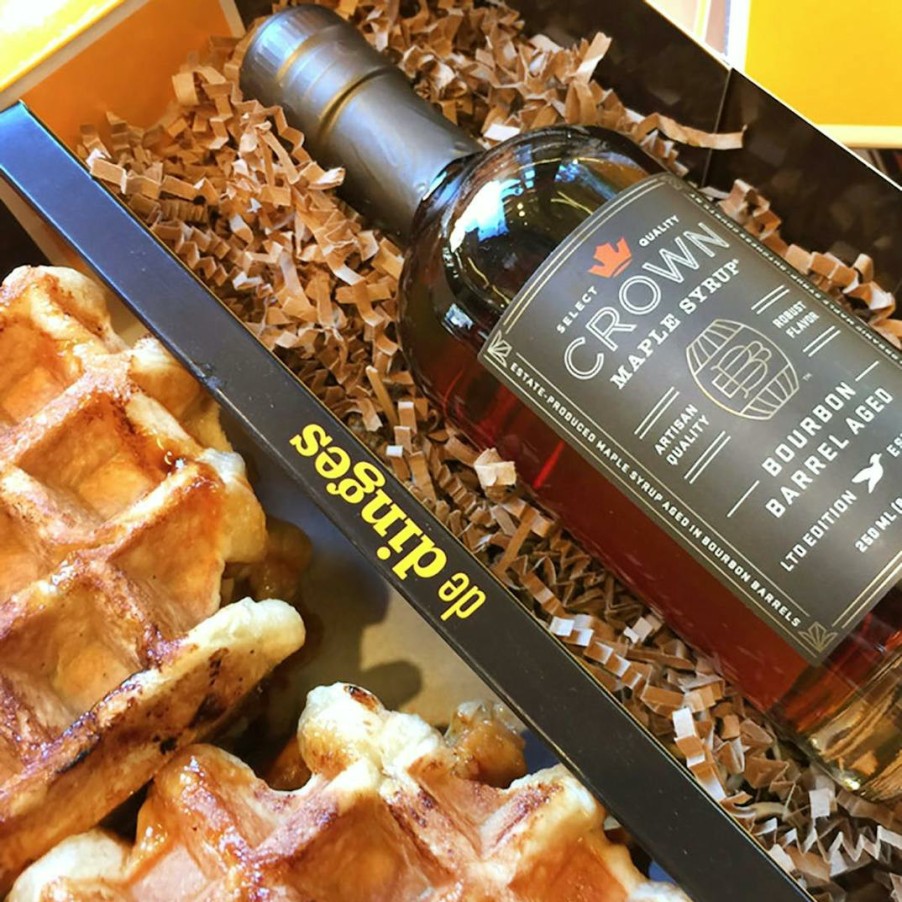 Foods Wafels & Dinges Pastries | Belgian Liege Wafels & Bourbon Maple Syrup - 8 Pack