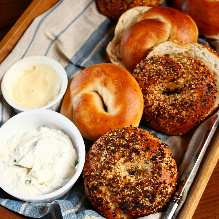 Foods Pop's Bagels Cheese | Bake Your Own Bagels With Cream Cheese - 1 Dozen