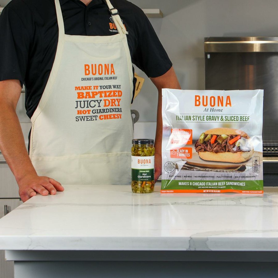 Foods Buona Italian Beef Beef | Italian Beef & Gravy + Hot Giardiniera For 8