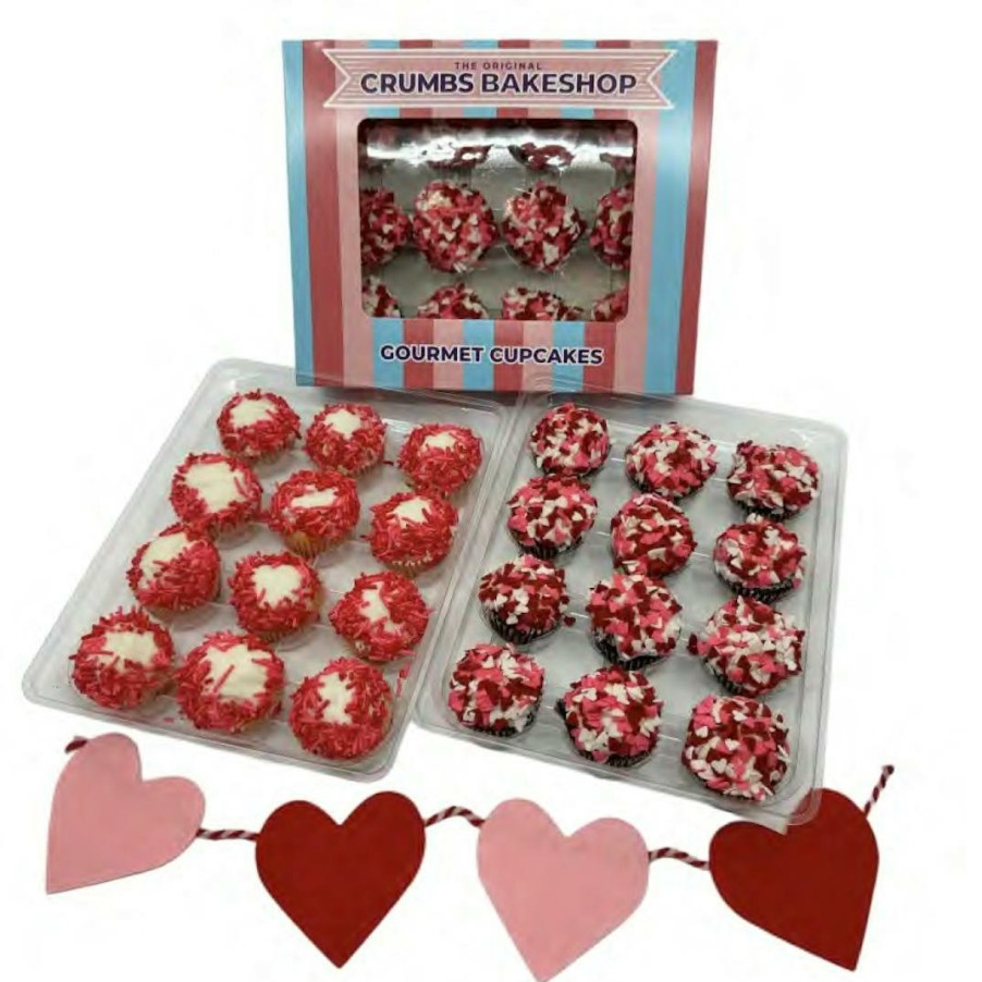 Foods Crumbs Bakeshop Cupcakes | Valentine'S Day Mini Cupcakes - 24 Pack