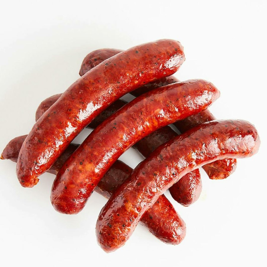 Foods Lewis Barbecue Sausages | Green Chile Cheddar Sausages - 12 Pack