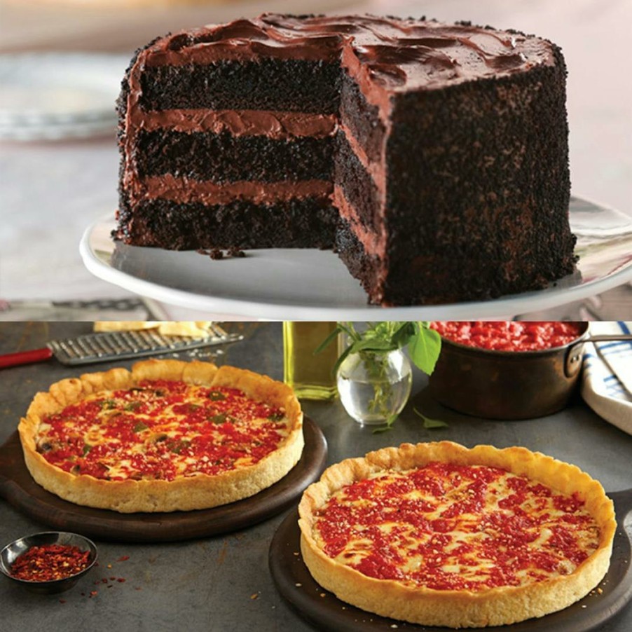 Foods Lou Malnati's Pizza Cakes | 2 Lou Malnati'S Deep Dish Pizzas + Lezza Chocolate Cake