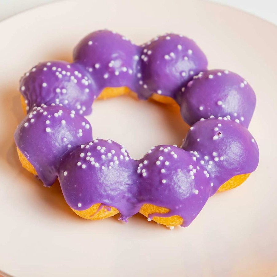 Foods Mochi Mochi Donut Doughnuts | Ube Sweet Potato Mochi Donuts - 12 Pack