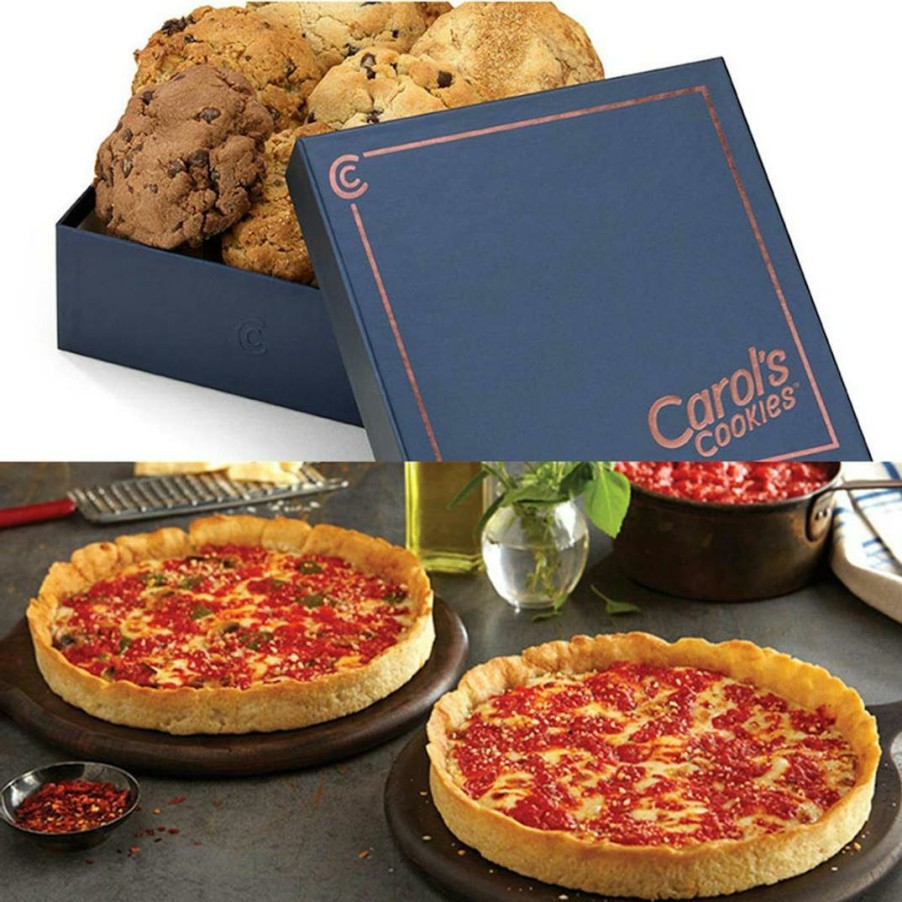 Foods Lou Malnati's Pizza Cookies | 2 Lou Malnati'S Deep Dish Pizzas + Carol'S Cookies Small Gift Box