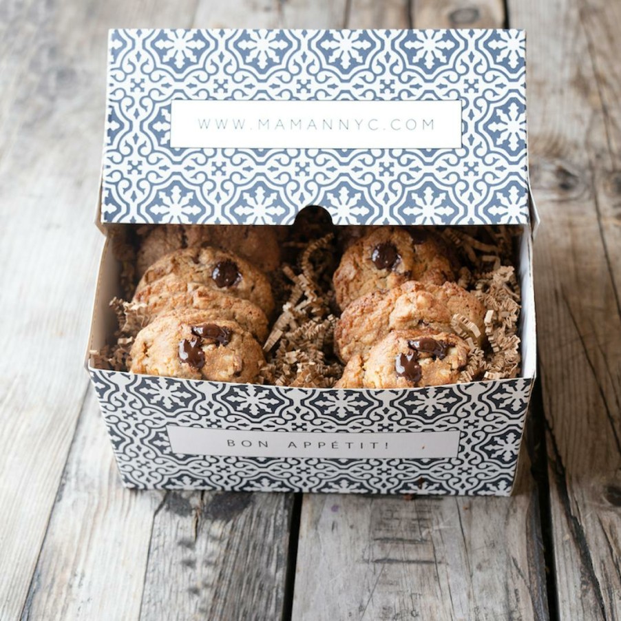 Foods Maman Chocolate Chip Cookies | Nutty Chocolate Chip Cookie Gift Box - 12 Pack