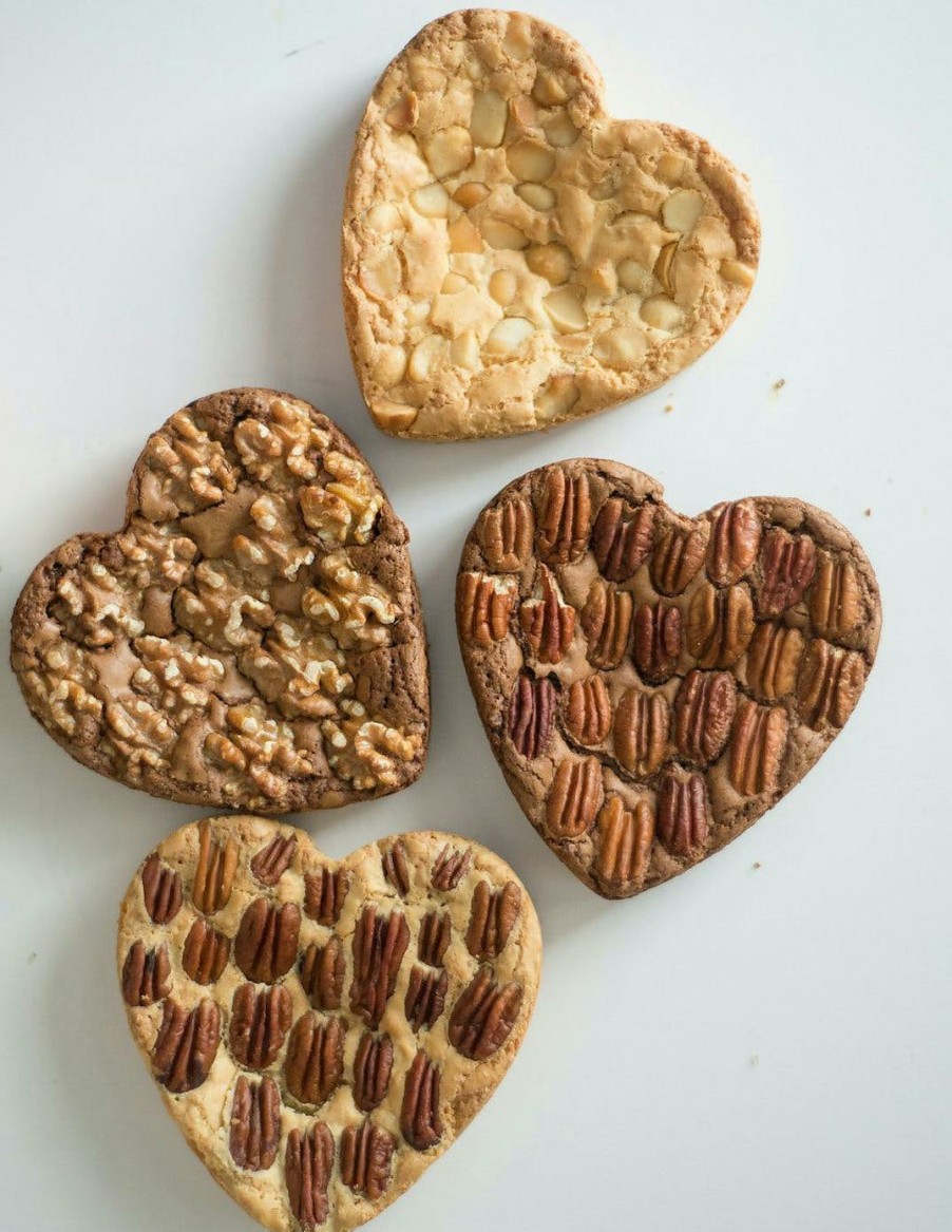 Foods Kessler Baking Studio Brownies | Giant Heart Shaped Blondies + Brownies - 4 Pack