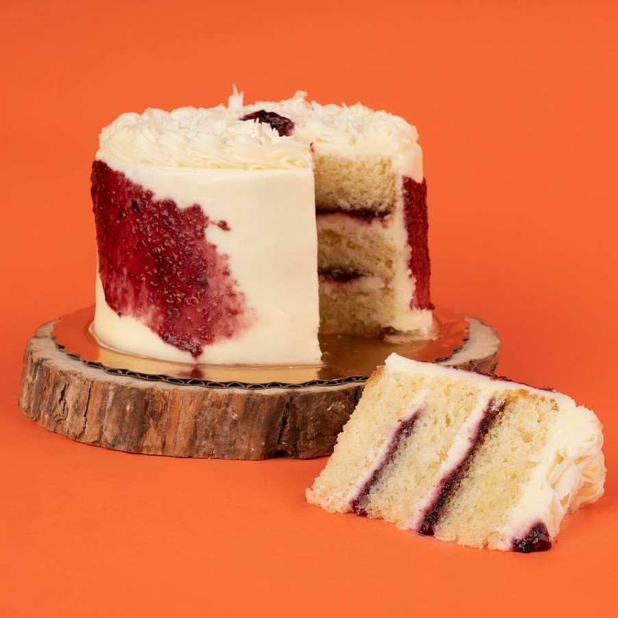 Foods Rustika Cafe and Bakery Cakes | White Chocolate Raspberry Cake - 8"