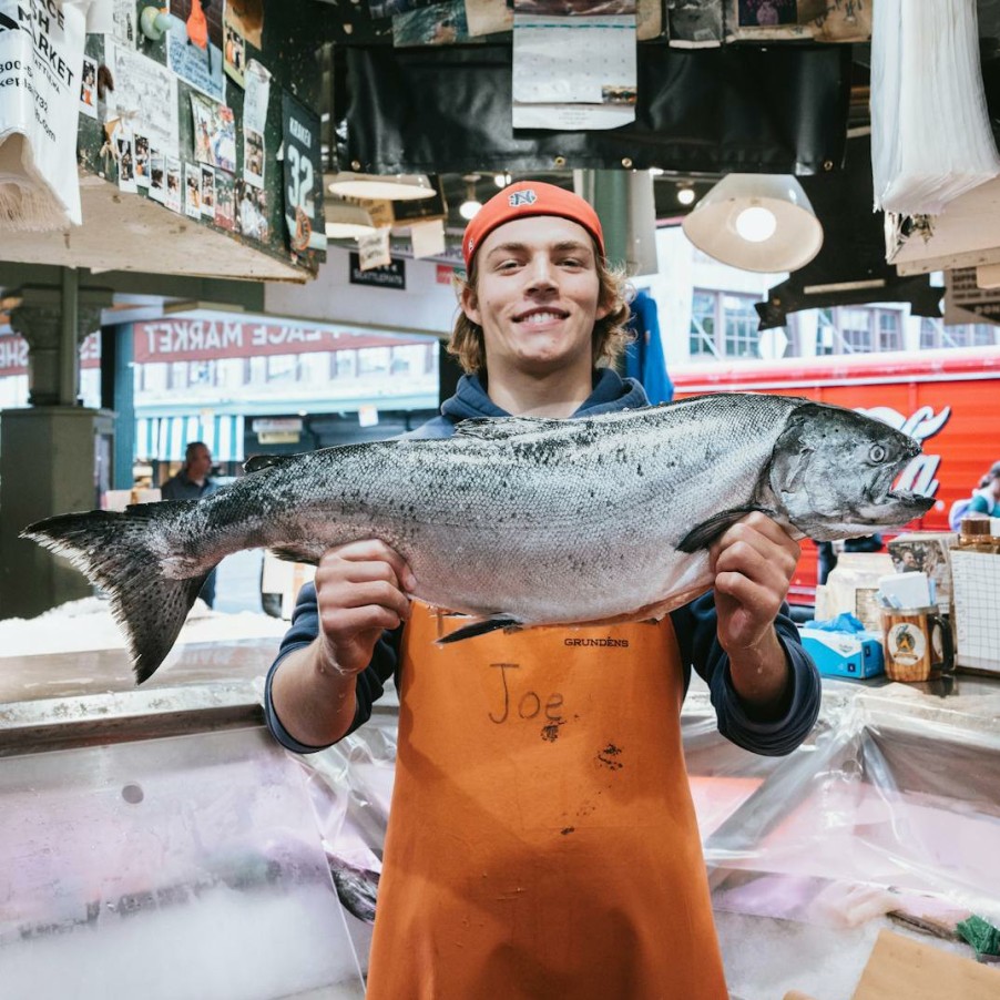 Foods Pike Place Fish Market Fish | King Salmon - Whole Fish, Wild, Pacific, Usa