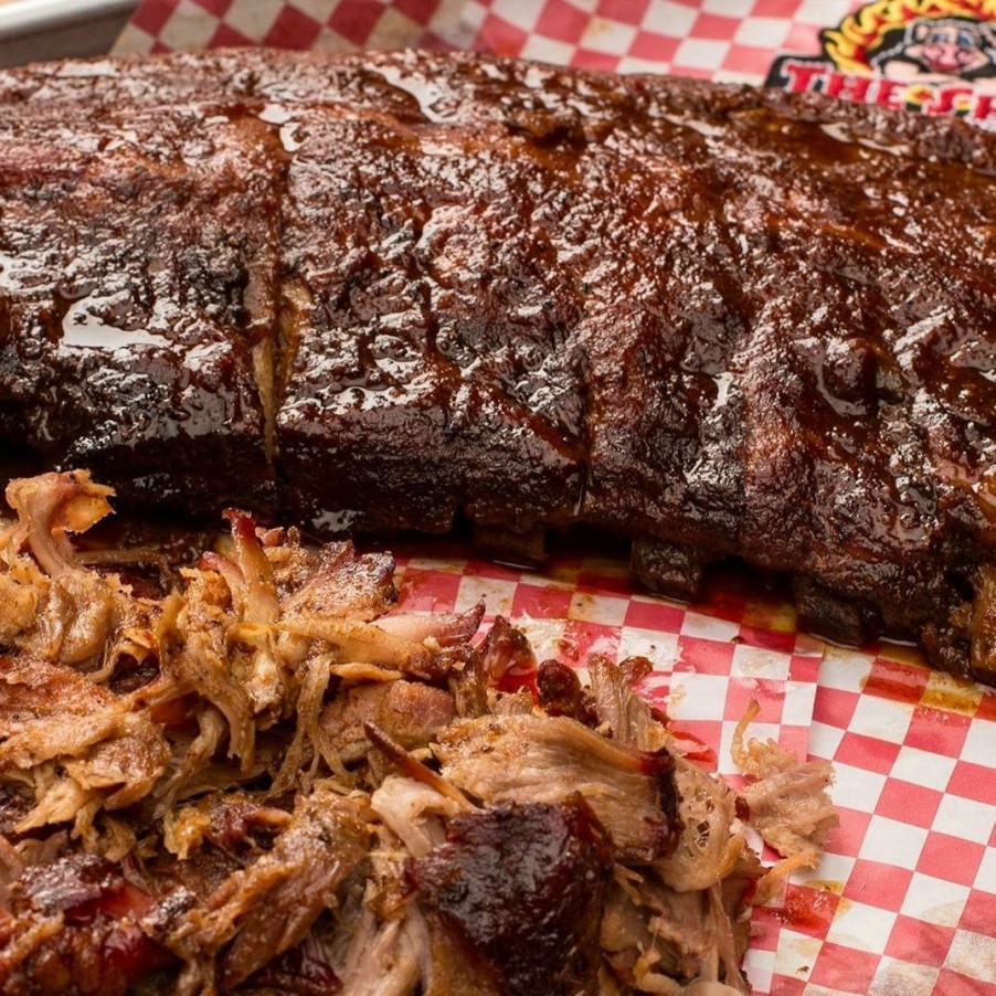 Foods The Shed BBQ & Blues Joint Pulled Pork | Bbq Ribs & Pulled Pork Dinner For 8