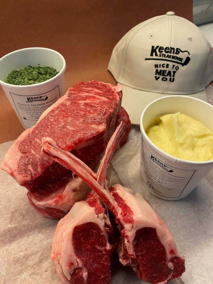 Foods Keens Steakhouse Steaks | It'S All In The Box Dinner Kit For 3-4