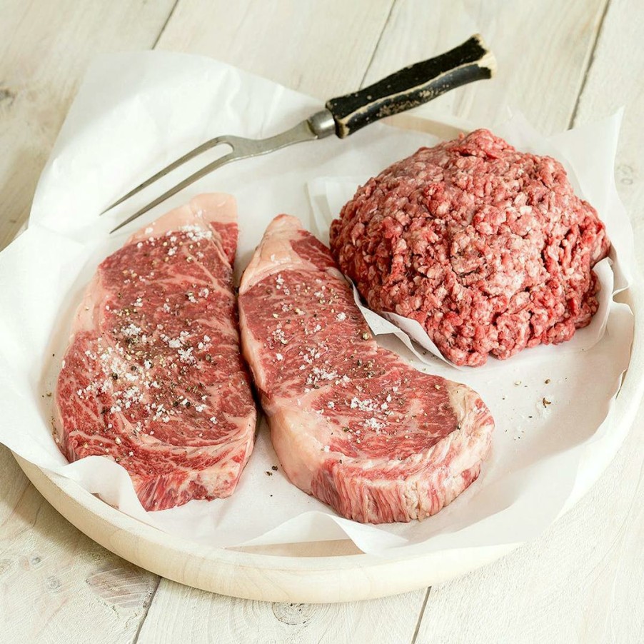 Foods Lone Mountain Wagyu Burgers | Wagyu Burgers + Steaks Grill Pack